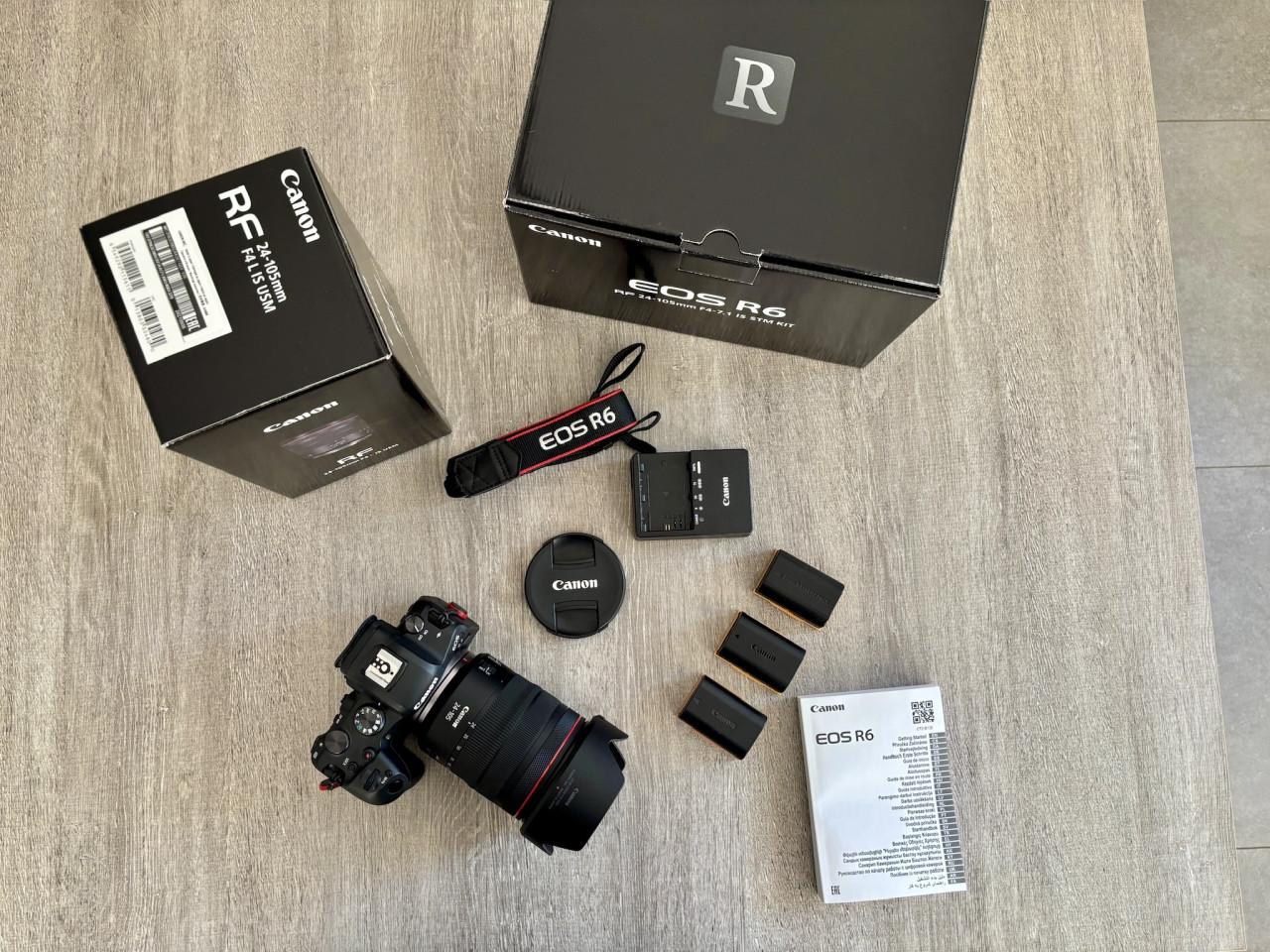 Canon R6 met RF 24-105mm F4 — absolute nieuwstaat