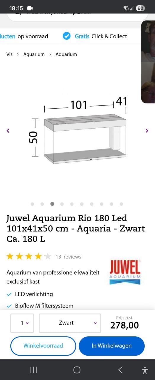 Aqarium met toe behoren