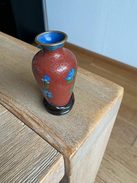 Chinees cloisonné vaasje