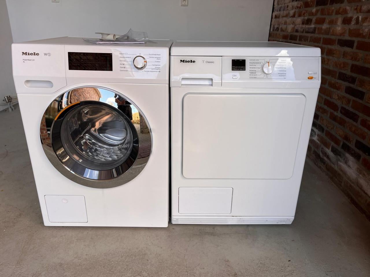 Miele W1 PowerWash 2.0 Wasmachine en Miele CONDENSdroger