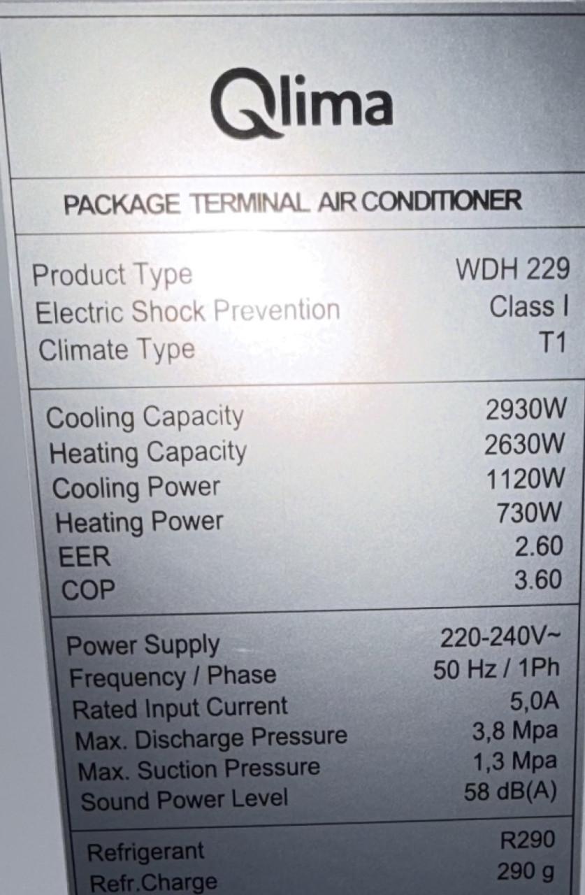 Qlima WDH-229 monoblock airco (2,9KW)