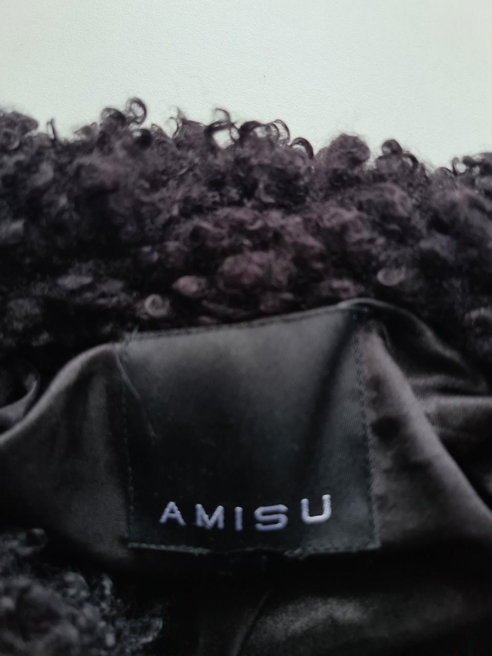 Amisu zwarte fake fur bontjas  Maat M