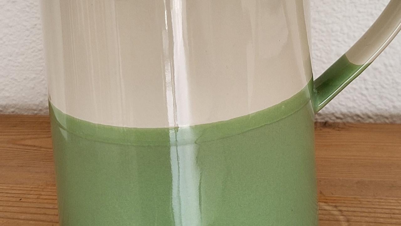 Kan keramiek bicolor h 20,5 cm - NIEUW