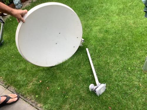 Tv schotel 80 cm met dubbele kop