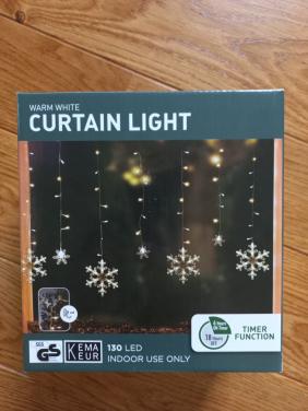 Kerst lampjes, sterren gordijn