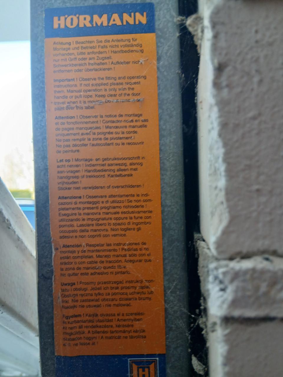 Hormann  kantelgaragedeur