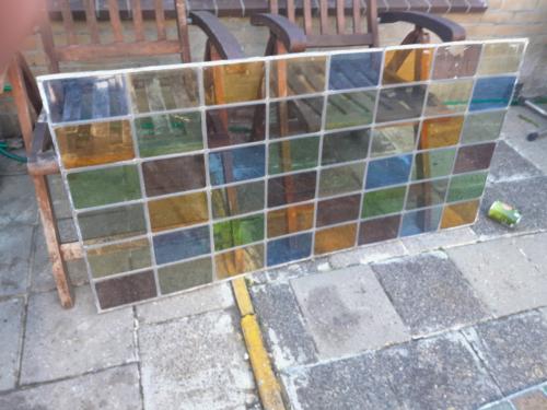 2  ramen glas in lood 70 x 140   +  70 x 36