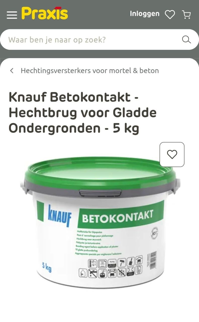 Knauf voorstrijk Betonkontakt Hechtbrug voor Gladde Ondergronden 3,7kg