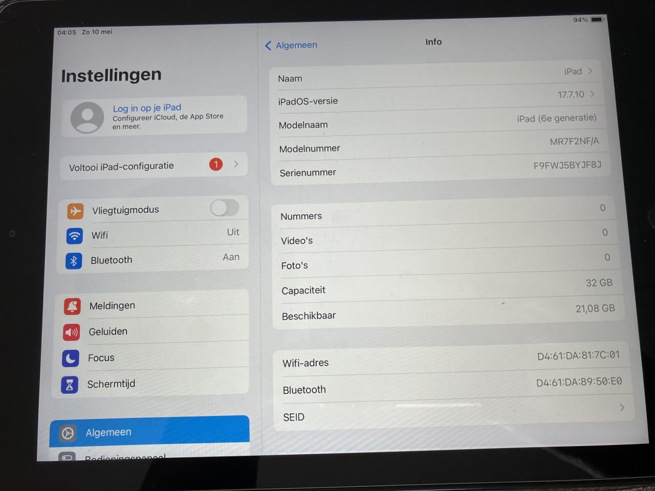 IPad 6e generatie 32GB WiFi