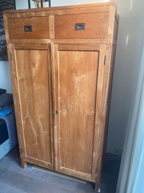 Teak houten computerkast