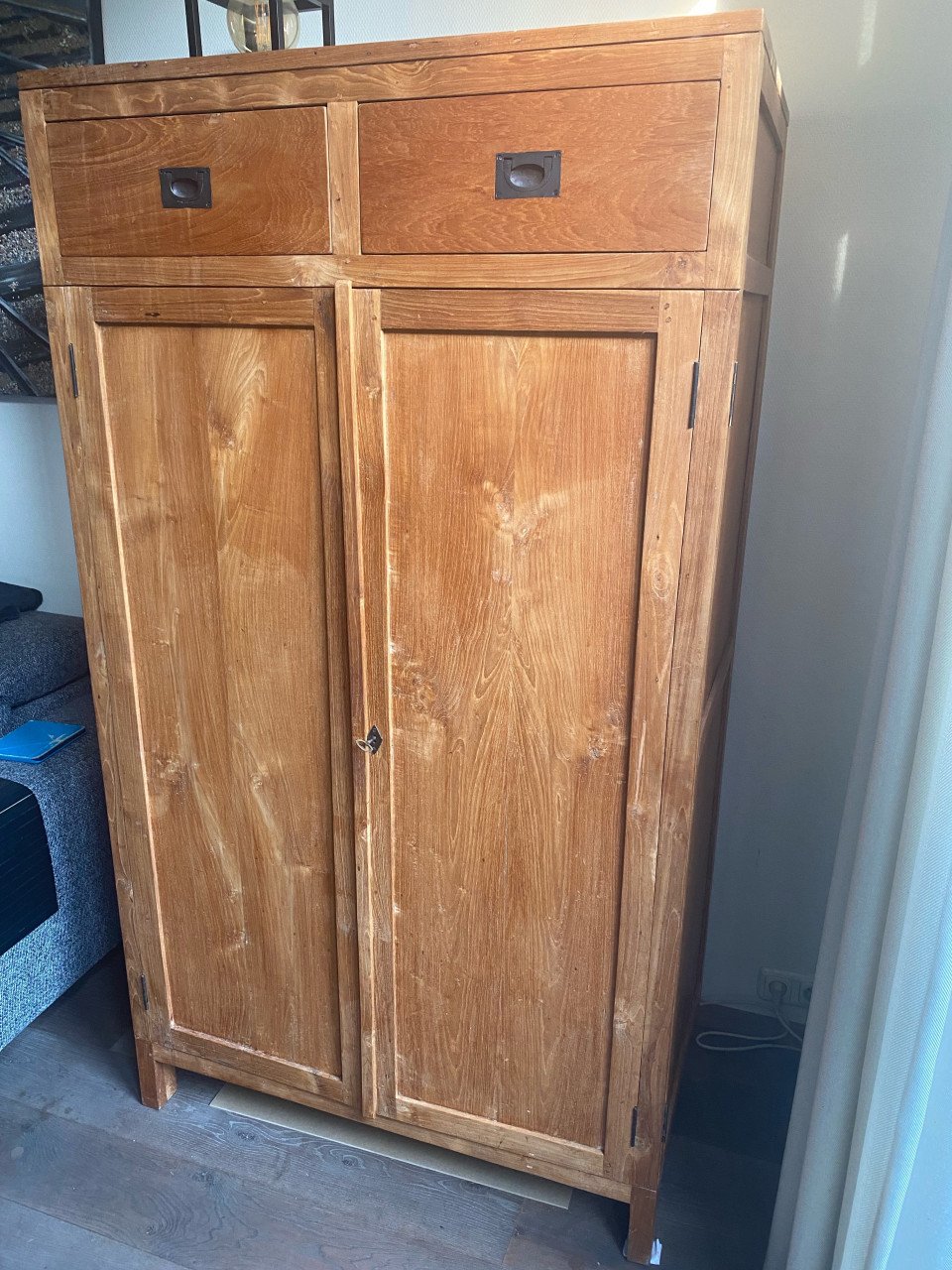 Teak houten computerkast