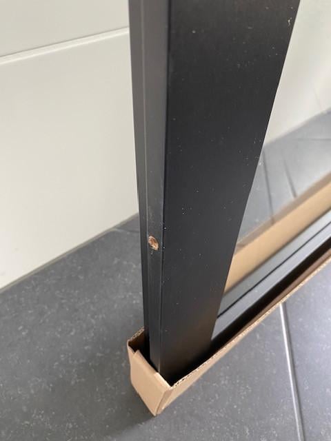 Opdekdeur Svedex zwart met glas en loopslot fonkelnieuw !