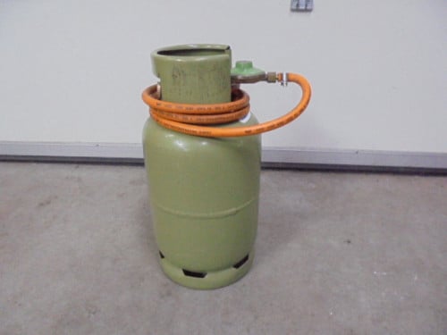 Gasfles met reduceer