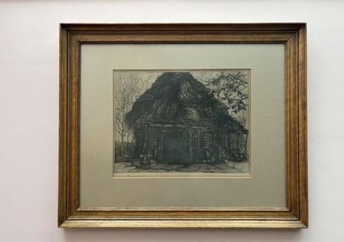 Ruurd van den Berg - Originele ets "Oud Brabant" (1942)