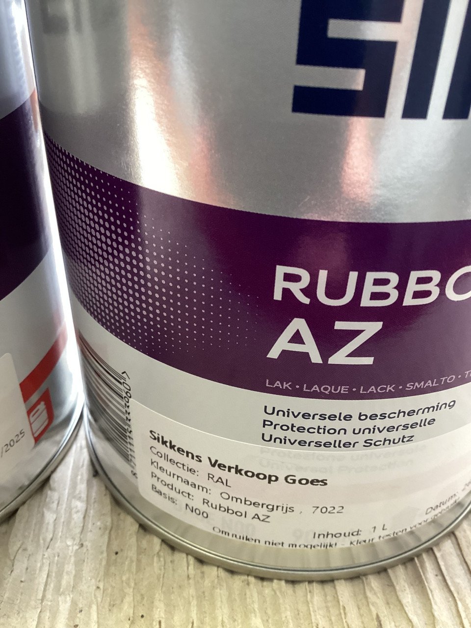 Rubbol AZ, ral 7022 mooi donkergrijs 2x1L samen voor €40