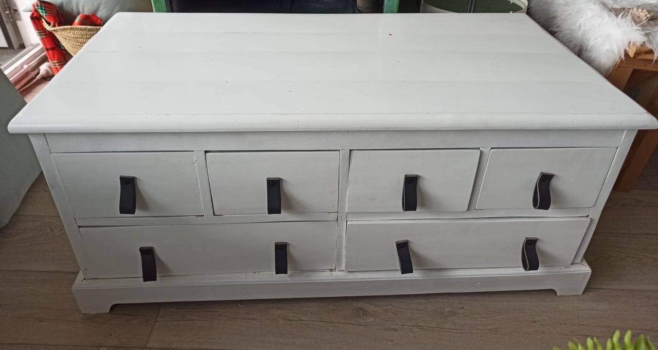 Koffietafel met lades 'Chest look'
