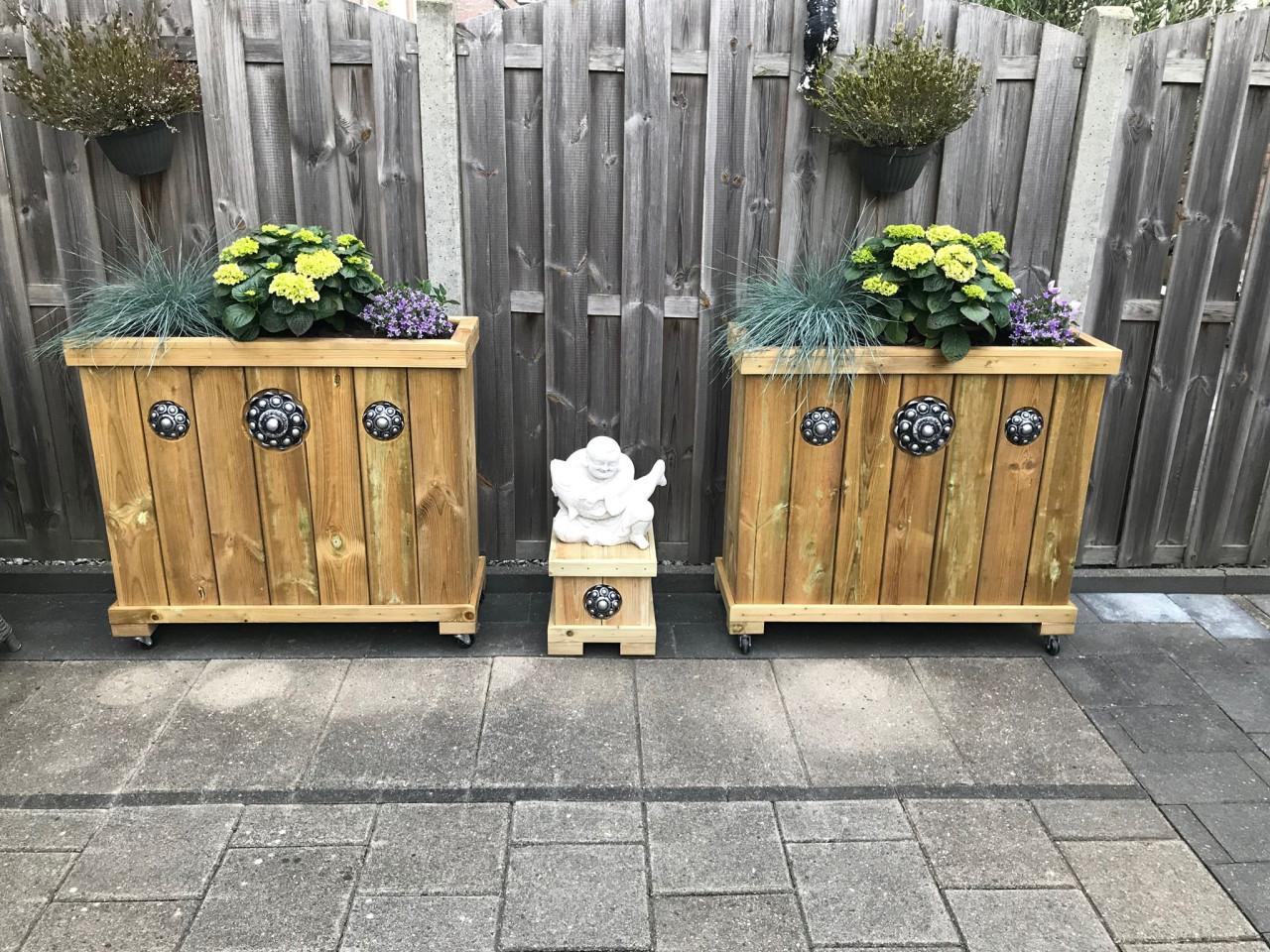 Zeeuwse knop bloembakken projecten ter inspiraties L100 x B35 x H75