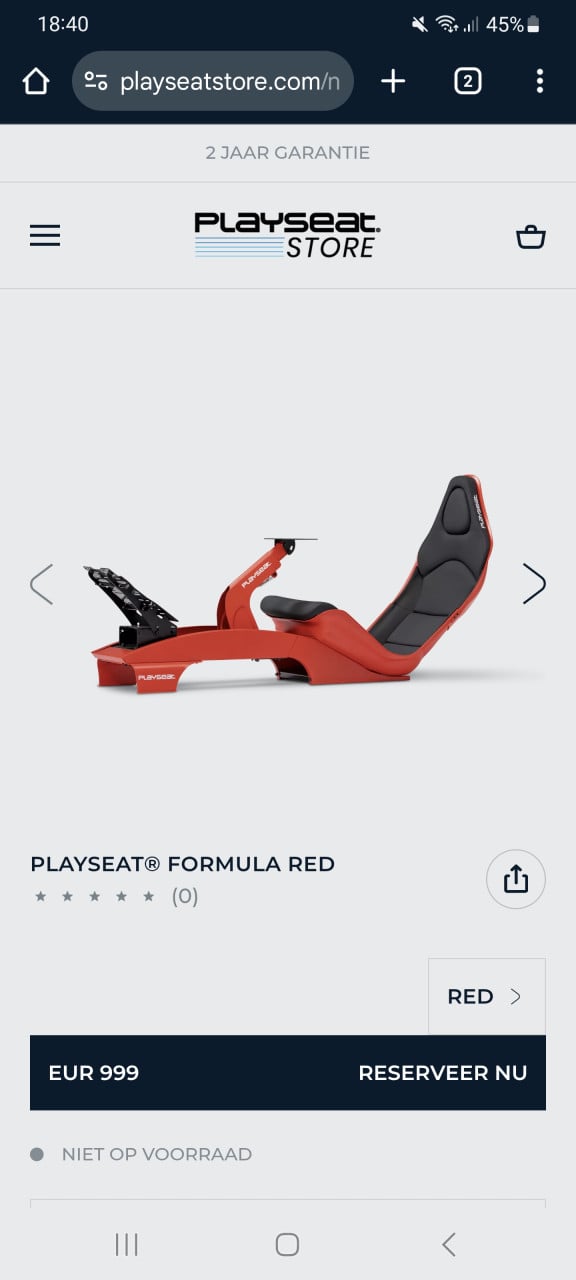 Playseat Formula Red (ps4/ps5)