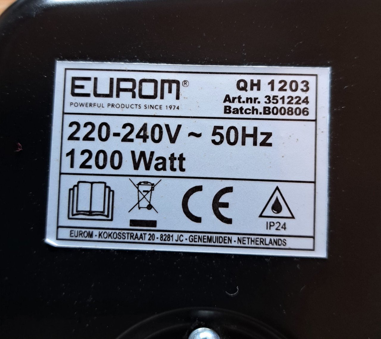 Eurom elektrische badkamerkachel