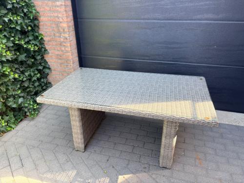 Tuintafel (stevige) met glasplaat