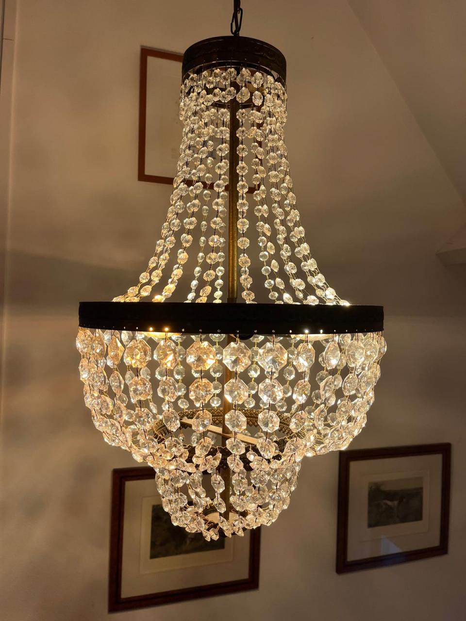 Kristallen kroonluchter uit Napels - Ø40cm