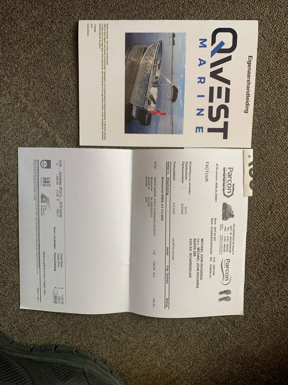 Qwest Aluminum Flatbottom Boat & Mercury Motor