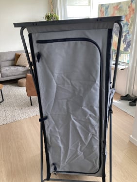 Opbergkast Travellife Toledo 66 x 52 x 140 cm kleur grijs