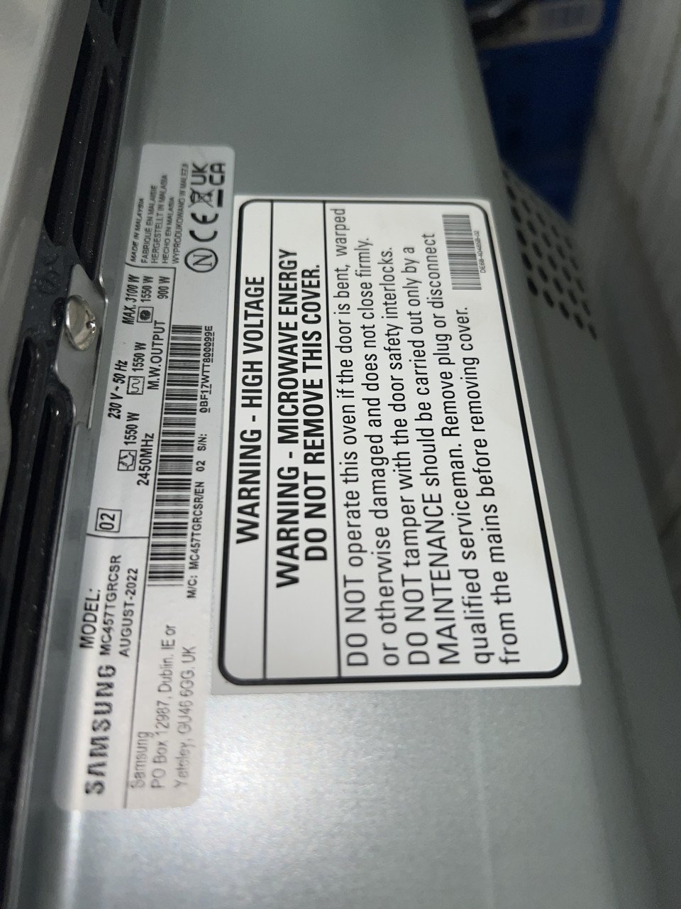 Nieuwe Samsung MC457TGRCSREN combi Magnetron oven 60 cm. Breed 45 liter