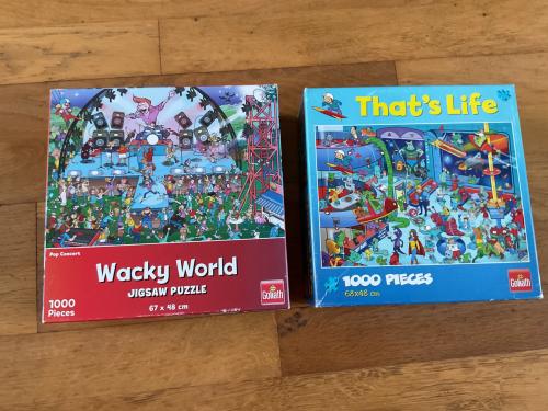 That’s Life en Wacky World puzzels € 4,00 samen