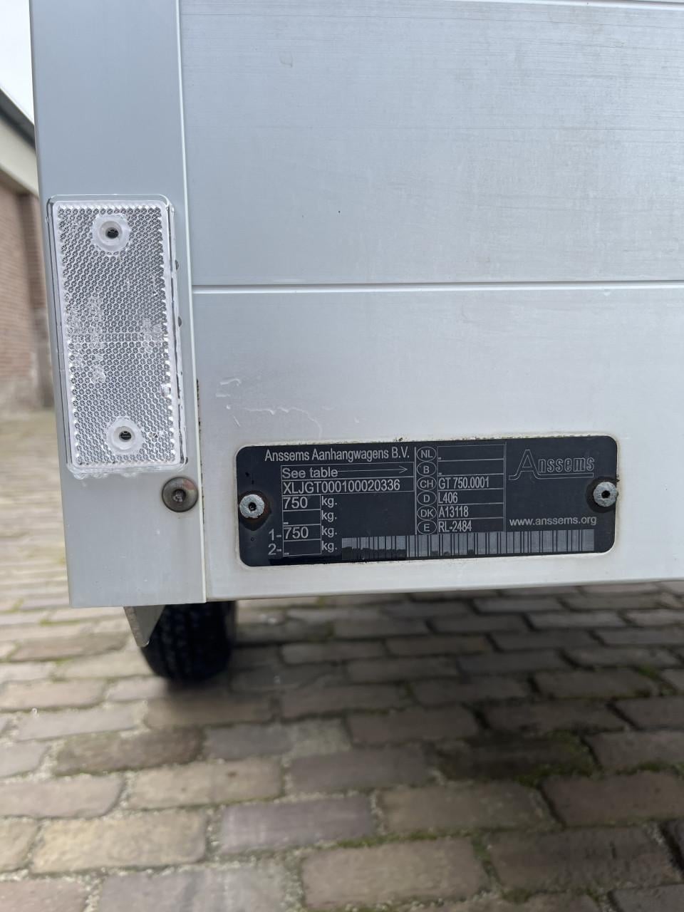 Anssems GT750 bakwagen ongeremd