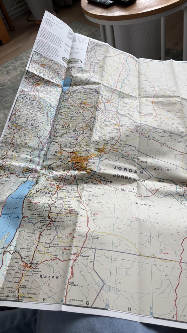Routekaart Jordanië