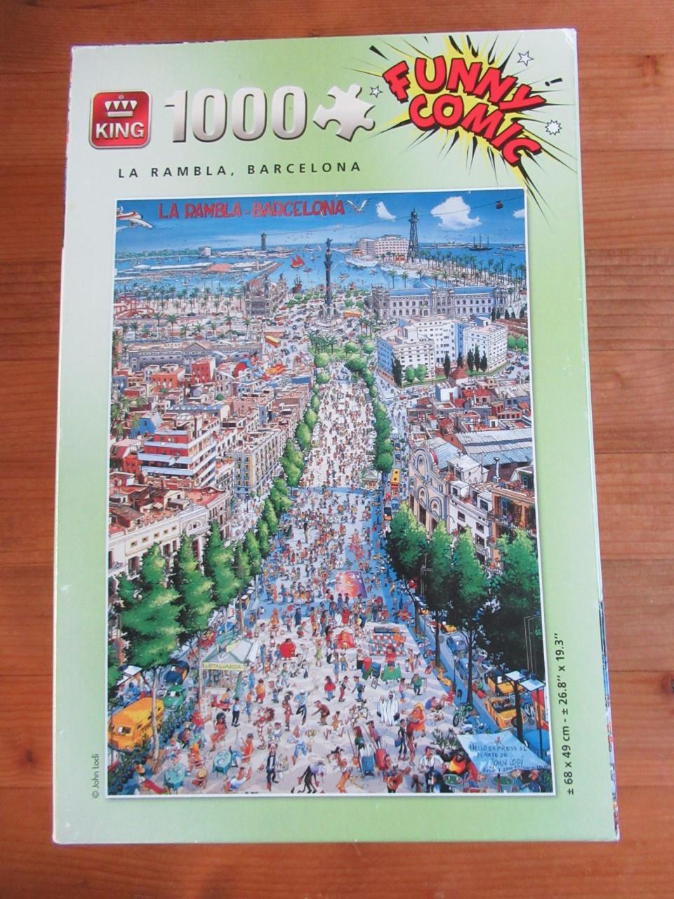 Leuke volledige puzzel van 1000 stukjes, la Rambla Barcelona, zgan