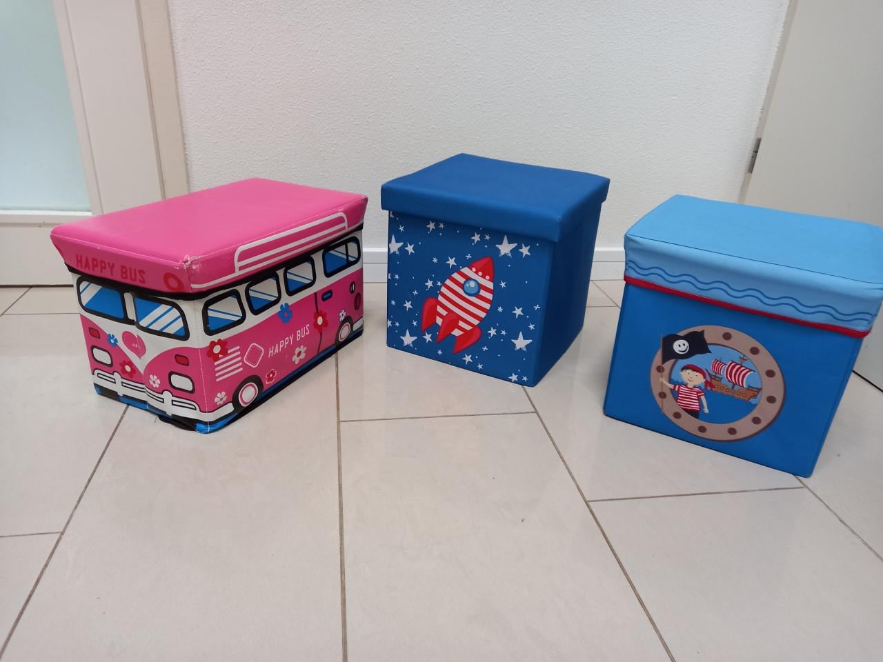 Kinder opberg poef (3x)