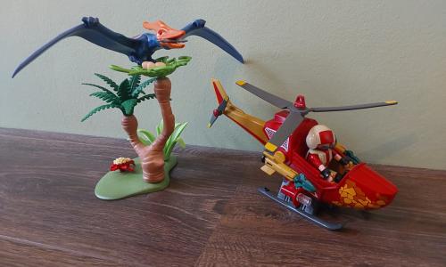 Playmobil dinos helikopter met pteranodon-9430 zonder doos