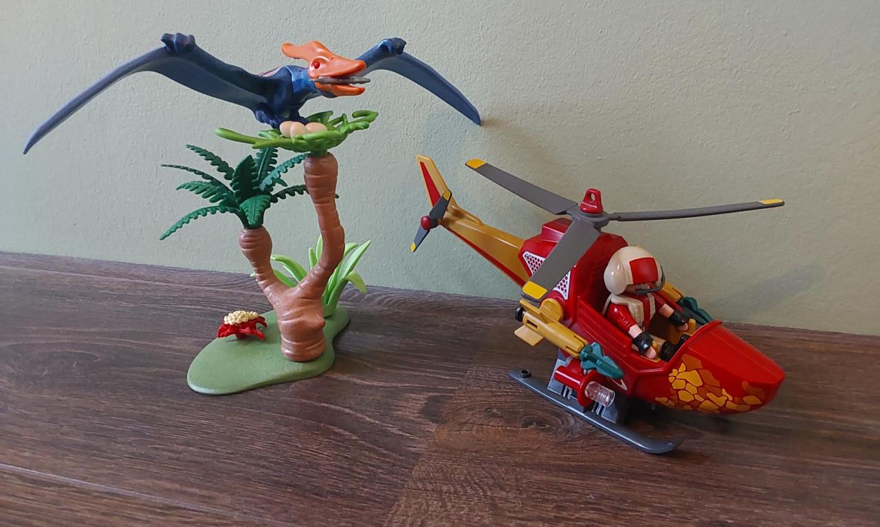 Playmobil dinos helikopter met pteranodon-9430 zonder doos