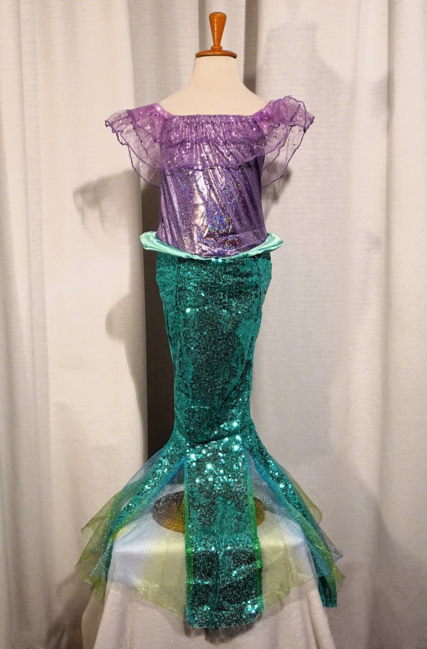 Nieuw ! Maat 146 Mooie Groene Prinses Ariël Zeemeermin Jurk