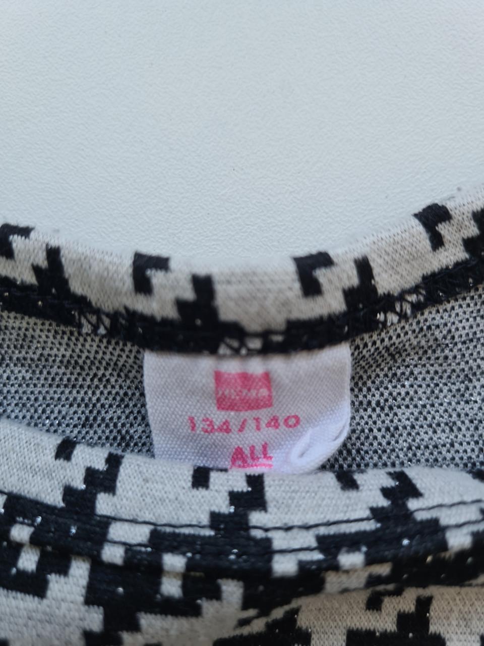 Hema zwart-wit pied de poule jurkje Maat 134-140