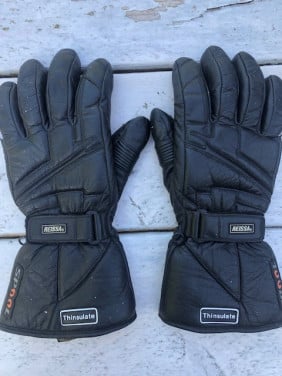 1 paar leren motorhandschoenen