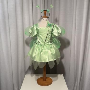 Nieuw 104-110-116 Tinkerbel Elfje Jurk Vleugels Staf Diadeem