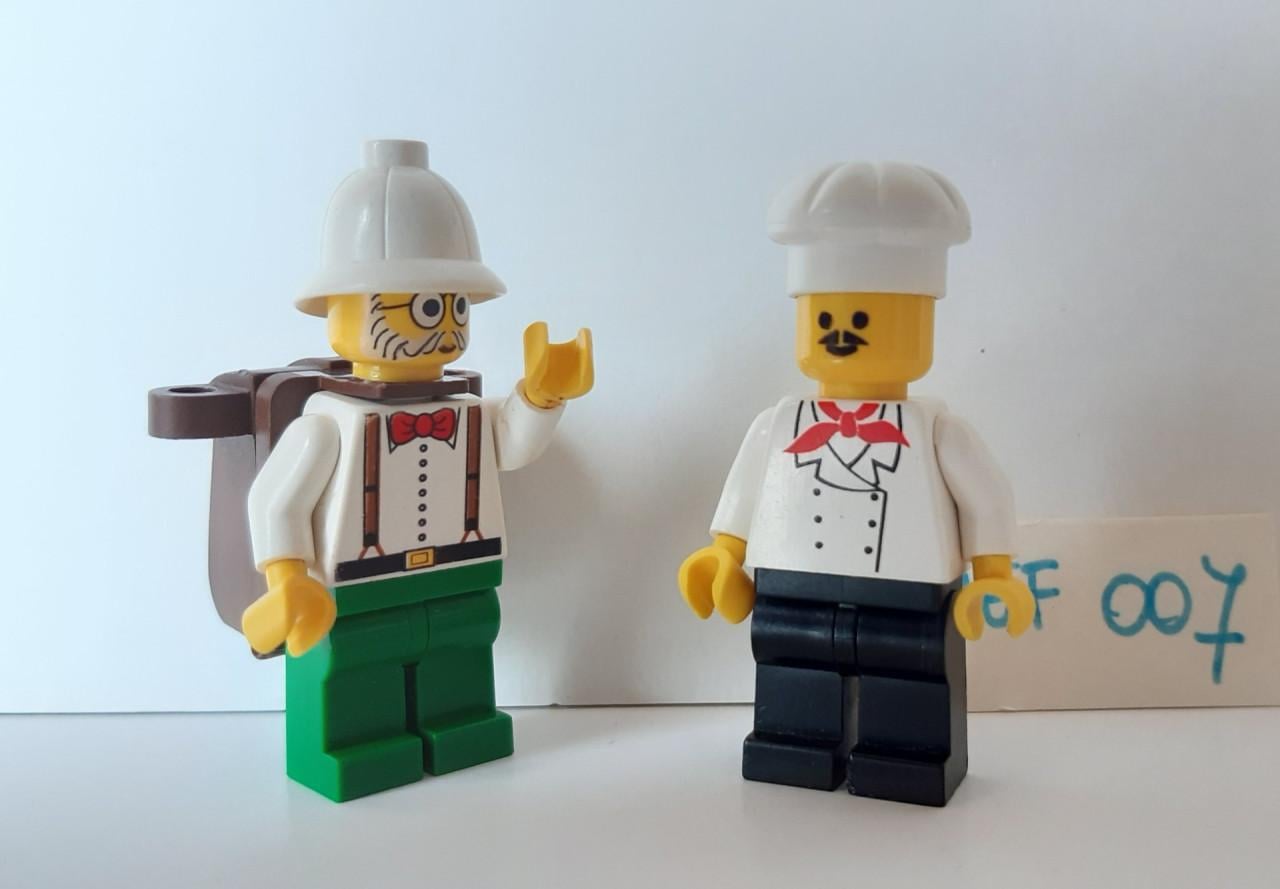 LEGO minifiguur: Dr. Charles Lightning met rugzak Of  kok, bakker, chef