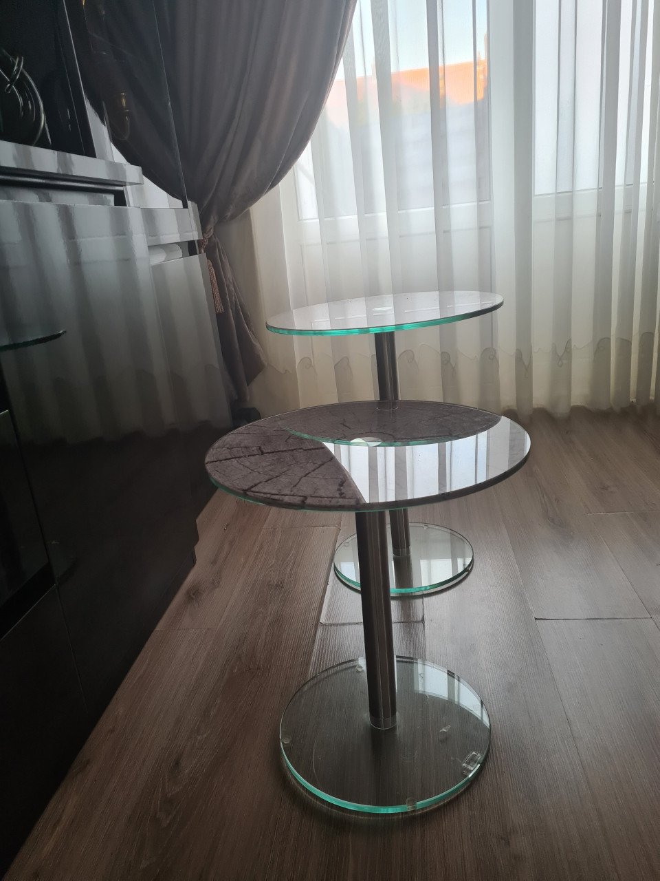 Bijzettafel  mini helder glas