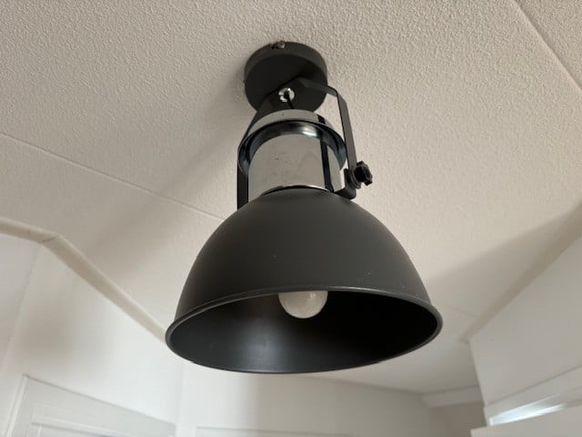 Metalen plafondlamp Industrie-stijl, factory-stijl, scheepslamp