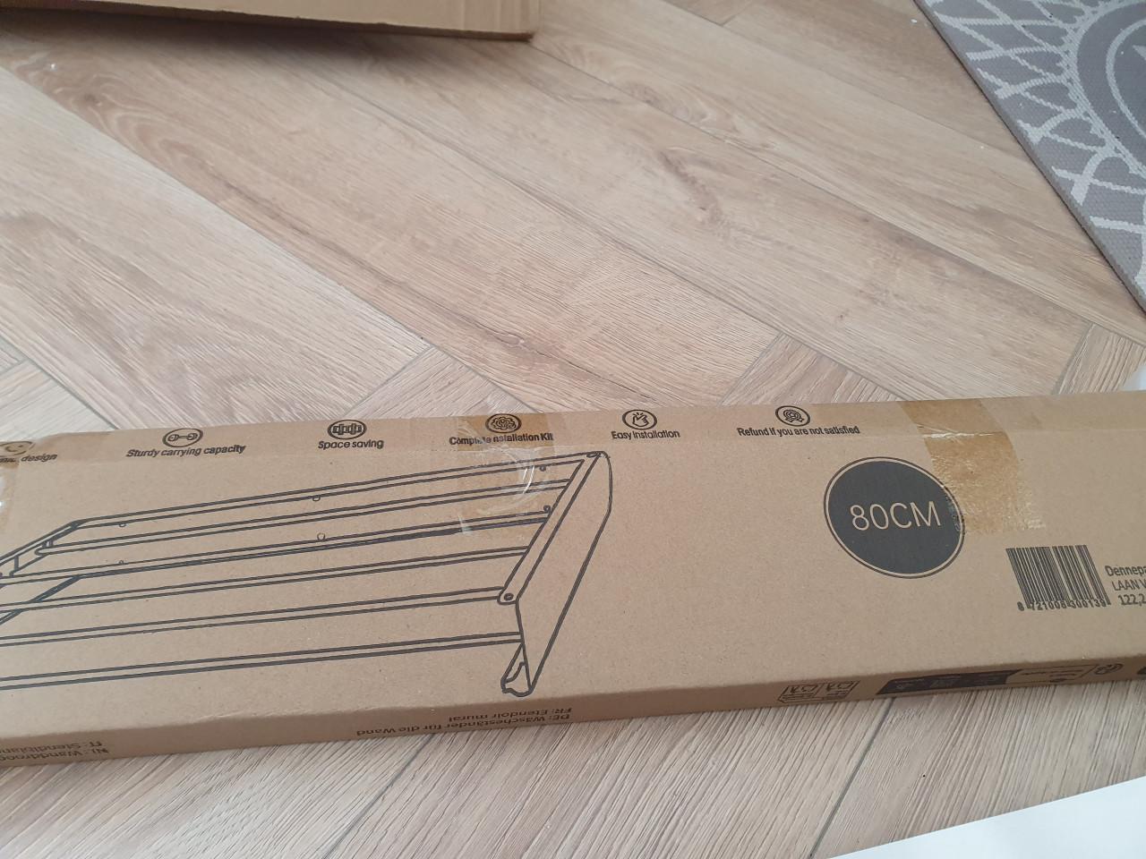 Vonia wanddroogrek zwart — zo goed als nieuw | inklapbaar