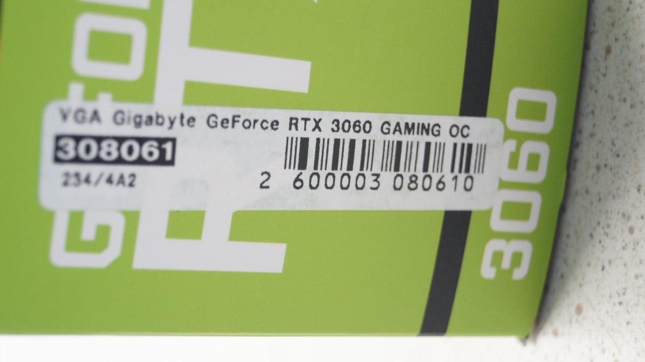 Videokaart Gigabyte/Nvidia RTX3060 12Gb gaming