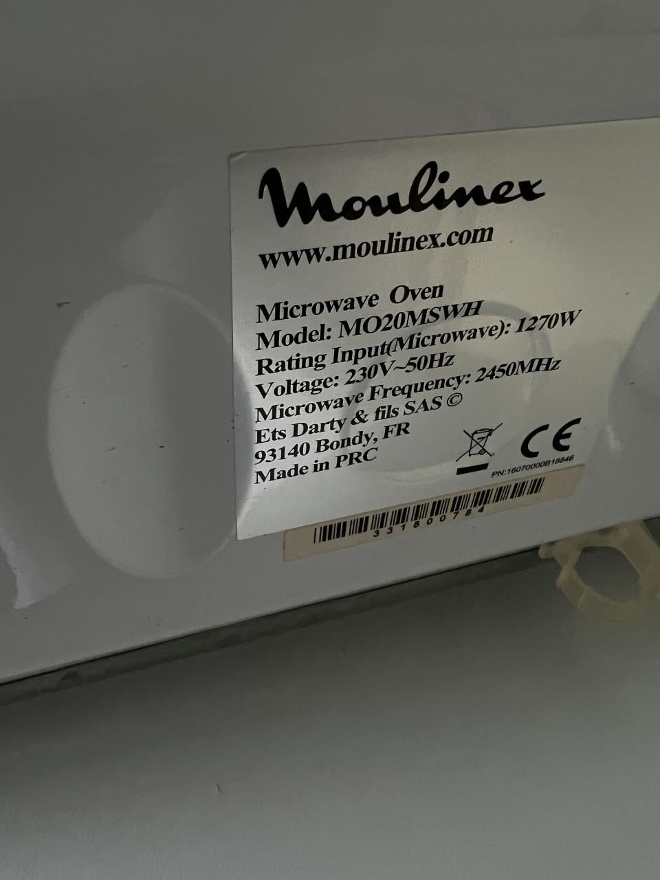Moulinex MO 20 MSWH - Magnetron