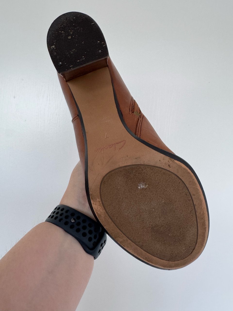 Bruine enkellaarsjes met hak van Clarks in maat 41 (7)
