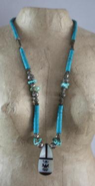 Turqoise  ketting met hanger