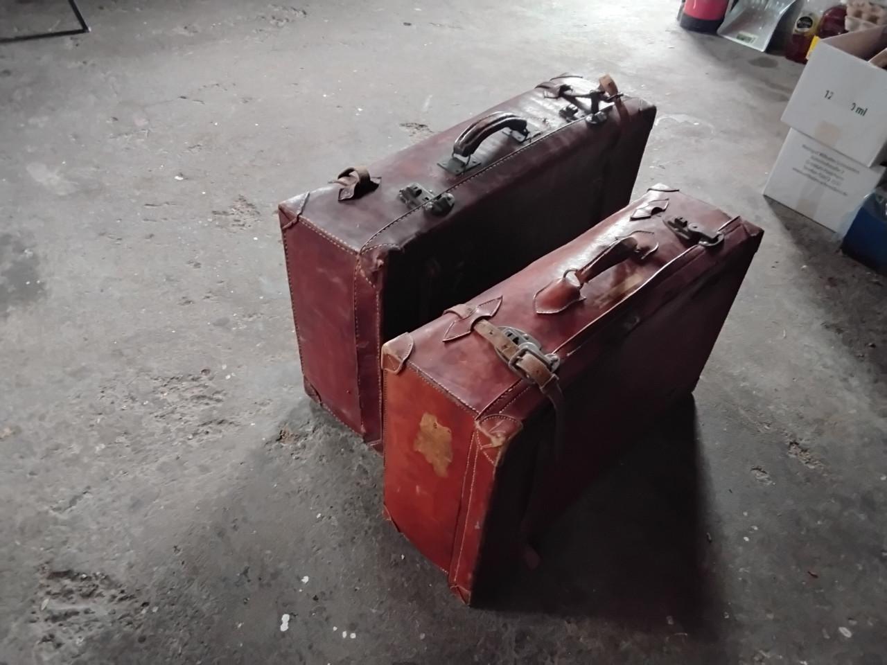 Lederen koffers vintage