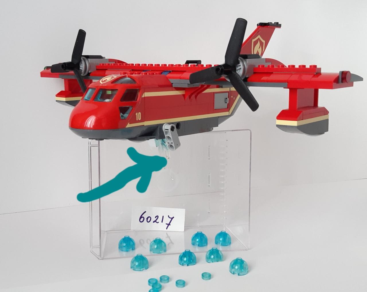 LEGO City 60217: Blusvliegtuig met auto en bomen