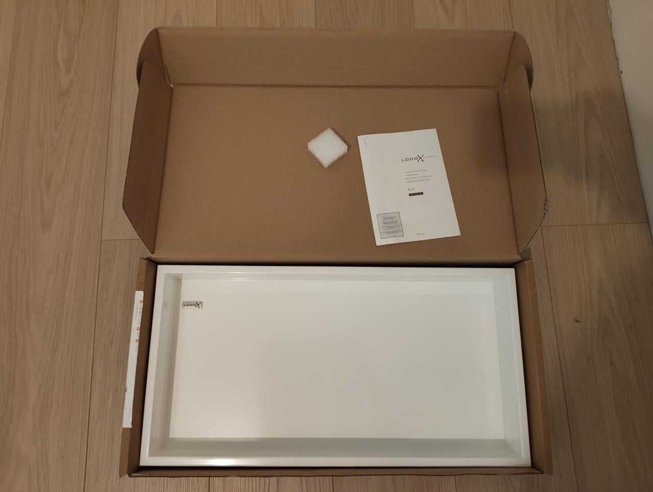 Looox Box inbouwnis 60x30cm met flens Wit